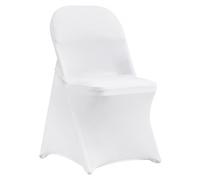 VEVOR Stretch Spandex Folding Chair Covers, Universal Fitted Chair Cover, Removable Washable Protective Slipcovers, for Wedding, Holiday, Banquet, Party, Celebration, Dining (50PCS White)
