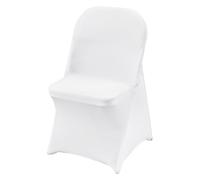 VEVOR Stretch Spandex Folding Chair Covers, Universal Fitted Chair Cover, Removable Washable Protective Slipcovers, for Wedding, Holiday, Banquet, Party, Celebration, Dining (100PCS White)