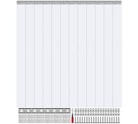 VEVOR Strip Curtain, 96" Height x 72" Width, 0.08" Thickness, 12PCS Clear PVC Strip Door Curtain, Freezer Curtain, Plastic Door Strips for Walk in Freezers, Coolers & Warehouse Doors, with 50% Overlap