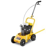 VEVOR Striping Line Marking Machine, 24 x 13 x 35.4 in, 4-Wheel, Heavy Duty Striping Line Marking Machine, Striping Line Machine with Adjustable Width, for Roads, Parking Lots, Sports Field, Yellow