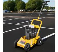 VEVOR Striping Line Marking Machine, 610 x 330 x 900 mm, 4-Wheel, Heavy Duty Striping Line Machine with 56-102 mm Adjustable Width, Make Clear Edge Line for Roads, Parking Lots, Sports Field, Yellow