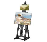 VEVOR Studio H-Frame Easel, Holds Canvas Art up to 77", Beechwood Artists Easel for Painting with Bottom Tray, Double Canvas Position, 22 lbs Load Cap