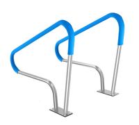 VEVOR Sturdy Pool Handrail 48x36in Stainless Steel with Base Plate in Silver VEVOR Silver