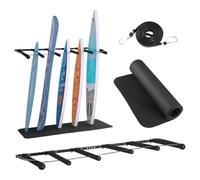 VEVOR Surfboard Wall Mount, 5 Tiers Vertical Surfboard Rack for Storage and Display, Adjustable Metal Board Stand Organizer with Sponge Pad, Surf Board Holder for Snowboards, Kiteboards, Shortboard