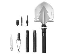 VEVOR Survival Shovel, 11 in 1 Camping Shovel Folding Multitool, Military Grade Portable Compact Tactical Shovel, Multifunction for Off-Roading, Campi