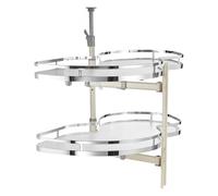 VEVOR Swing Right Blind Corner Cabinet, Pull Out Organizer for 36 inch Width Blind Cabinet, 2 Tier Height Adjustable Swing Tray, Soft Close Kitchen Cloud Blind Organizer, Right Open