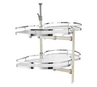 VEVOR Swing Right Blind Corner Cabinet, Pull Out Organizer for 36 inch Width Blind Cabinet, 2 Tier Height Adjustable Swing Tray, Soft Close Kitchen Cloud Blind Organizer, Right Open