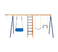 VEVOR Swing Sets for Backyard 6 in 1 Swing Set 440lbs Capacity Metal Swingset