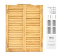 VEVOR Swinging Cafe Doors, Arched Top Interior Saloon Doors 91.4 x 106.7 cm, Double Action Made of Pine Wood, with Hinges & Hardware, Easy to Install, for Hallway Kitchen Bar Pub Entrance, Log Color