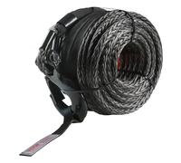 VEVOR Synthetic Winch Rope, 3/8 Inch x 85 Feet 26,500 lbs Synthetic Winch Line Cable Rope with Protective Sleeve + Forged Winch Hook + Pull Strap, Universal Fit for SUV, Large Off-Road Vehicle, Truck