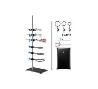 Vevor SYZJJP1JT60C60P2LV0 Steel Lab Stand 23.6 in. Rod & 8.3 in. x 5.7 in. Cast Iron Base Laboratory Retort Support Stand Set