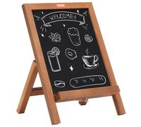 VEVOR Tabletop Chalkboard Sign Message Signs with Chalks Freestanding Framed Memo Board Vintage Wooden Magnetic Chalk Board Rustic Brown Chalk Boa
