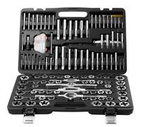 Vevor Tap And Die Set, 116-Piece Include Metric And Sae Size, Bearing Steel Taps And Dies, Essential Threading Tool
