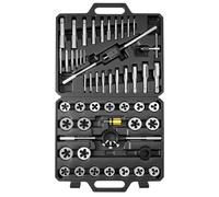 VEVOR Tap and Die Set, 51 Pcs, Metric M6 to M24 Thread and Tapping Kit, Coarse and Fine Thread, Left Hand Spanner, Die Holder, Storage Case and Complete Accessories