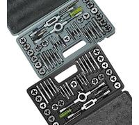VEVOR Tap and Die Set, 80-Piece Metric and SAE Standard, Bearing Steel Taps and Dies, Essential Threading Tool for Cutting External Internal Threads, with Complete Accessories and Storage Case