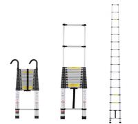 VEVOR Telescoping Ladder, 20.3FT Aluminum Lightweight Extension Ladder, Multi-button Retraction Collapsible Ladder, 375 LBS Capacity with Non-slip Feet, Portable Compact Ladders for Home, RV, Loft