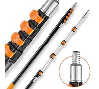 VEVOR Telescoping Extension Pole, 6-24 FT Multi-Purpose Extension Pole, Sturdy Aluminum Alloy Paint Extendable Pole with Flip-Lock Design, Telescopic Pole for Painting, Dusting and Cleaning