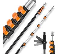 VEVOR Telescoping Extension Pole, 7-30 FT Multi-Purpose Extension Pole, Sturdy Aluminum Alloy Paint Extendable Pole with Flip-Lock Design, Telescopic Pole for Painting, Dusting and Cleaning