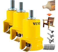 VEVOR Tenon Cutter, 1"/25.4mm & 1.5"/38mm & 2"/50.8mm, Premium Aluminum & Steel Log Furniture Cutter, with Dual Curved Blades & Button Screws Home Master Kit, Commercial Starter’s Tool for Home DIY