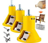 VEVOR Tenon Cutter, 1"/25.4mm & 1.5"/38mm & 2"/50.8mm, with Dual Straight Blades & Button Screws Home Master Kit, Premium Aluminum & Steel Log Furniture Cutter, Commercial Starter’s Tool for Home DIY