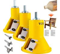 VEVOR Tenon Cutter, 1"/25.4mm & 1.5"/38mm & 2"/50.8mm, with Dual Straight Blades & Button Screws Home Master Kit, Premium Aluminum & Steel Log Furniture Cutter, Commercial Starter’s Tool for Home DIY