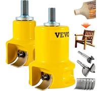 VEVOR Tenon Cutter, 1"/25.4mm & 2"/50.8mm Diameter, with Dual Curved Blades & Button Screws Home Master Kit, Premium Aluminum & Steel Log Furniture Cutter, Commercial Beginner’s Tool for Home DIY