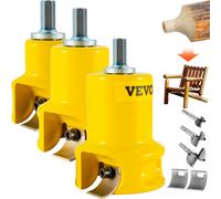 VEVOR Tenon Cutter Log Furniture Kit 1" & 1.5"& 2" w/ Curved Blade for Home DIY
