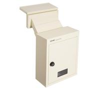 VEVOR Through The Wall Drop Box, Heavy Duty Steel Through the Wall Mailbox with 2.8-7.9" 13" Combination Lock, 12.5x6.3x16.9" Mail Drop Box, Beige