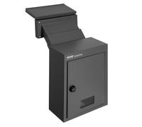 VEVOR Through The Wall Drop Box, Heavy Duty Steel Through the Wall Mailbox with 2.8-7.9" 13" Combination Lock, 12.5x6.3x16.9" Mail Drop Box, Black