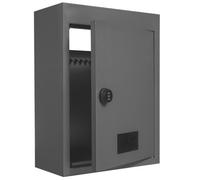 Vevor Through The Wall Drop Box, Heavy Duty Steel Through The Wall Mailbox With 2.8-7.9" 13" Combination Lock, Dark Gray