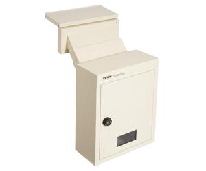 VEVOR Through The Wall Drop Box, Heavy Duty Steel Through The Wall Mailbox with 2.8-7.9 13 Combination Lock, 12.5x6.3x16.9 Mail Drop Box, Beige