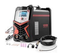 VEVOR TIG Welder, 200A 6-In-1 Aluminum Welding Machine (LED Display) - AC TIG/DC TIG/AC Pulse TIG/DC Pulse TIG/Spot TIG/MMA(Stick), 110&220V Dual Voltage Electric Welder with Synergic Control IGBT