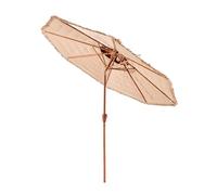 VEVOR Tiki Umbrella, 9 ft Thatched Patio Umbrella with Tilt, 2-Tier Hawaiian Style Beach Parasol with PP Thatch and 8 Metal Ribs, Grass Pool Umbrellas for Beach, Patio, Poolside, Backyard & Garden