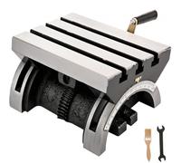 VEVOR Tilting Milling Table 10x7inch Tilting Angle Milling Machine 0-80°Adjustable Swivel Angle Plate with 3 T-slots and an Adjustable Crank Handle He