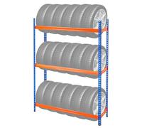 VEVOR Tire Storage Rack, 3-Shelf Tire Holder Holds up to 18 Standard Tires, SPCC-SD Heavy Duty Metal Tire Carrier Stand with Adjustable Spacing for Garage Workshop, 660LBS Loading Capacity