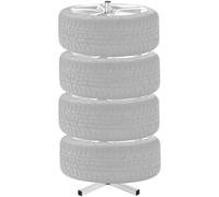 VEVOR Tire Storage Rack, Heavy-Duty Steel Tire Tree Stand for 4 Tires with Rims, Space-Saving Tyre Holder for Tires up to 255mm Wide, Max 220 lbs Load Capacity, Ideal for Garage and Workshop