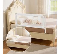 VEVOR Toddler Bed Rail, Kids Beds Guard Rail with Reinforced Iron Pipe and Oxford Cloth, Adjustable Height Bed Side Railing, Portable Guard Bumper Bar
