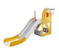 VEVOR Toddler Slide, Kid Slide for Toddlers Age 1-12 w/Climbable Ladders & Basketball Hoop & Storage Space, Indoor Outdoor Slide Playset for Kids Within 50kg, Toddler Playground w/Raised Handrail