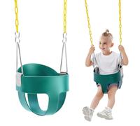 VEVOR Toddler Swing Seat, High Back Full Bucket Baby Swing Seat with Coated Chains and Carabiners, Support 150 lbs Baby Outdoor Swing, Fully Assembled Swing for Toddlers Age 3+, Indoor and Outdoor