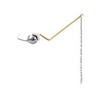 VEVOR Toilet Handle Replacement Kit, Side Mount Universal Toilet Handle, Toilet Handle Lever with Stainless Steel Flapper Chain, Toilet Flush Handle Fits Various Toilet Tanks, Chrome Finish, Silver