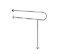 VEVOR Toilet Safety Rail, 31.5 Inch U-Shaped Handicap Grab Bar, 304 Stainless Steel Senior Safety Pole, Toilet Grab Bars with Anti-Slip Handle, 300 Lbs Load Capacity Security Handrail with Support Leg