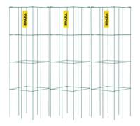 VEVOR Green PVC-Coated Steel Tomato Cages, 14.6" x 14.6" x 39.4", 3 Packs Square Plant Support Cages for Garden, Heavy Duty, Wind Resistant, Foldable, Multi-Purpose