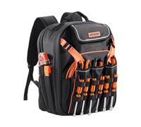 VEVOR Tool Backpack, 45 Pockets, Heavy-duty Tools Storage Organizer Work Bags Backpack with Laptop Compartment & Reinforced Fabric Basee, Electrician Jobsite Backpack for Electrician, Repairman