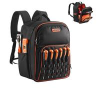 VEVOR Tool Backpack 49 Pockets Heavy-duty Tools Storage Organizer Work Bags Backpack with Laptop Compartment & Reinforced Fabric Base Electrician