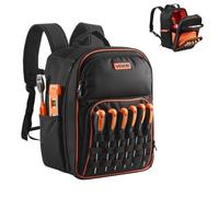 VEVOR Tool Backpack, 49 Pockets, Heavy-duty Tools Storage Organizer Work Bags Backpack with Laptop Compartment & Reinforced Fabric Base, Electrician Jobsite Backpack for Electrician, Repairman