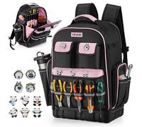 VEVOR Tool Backpack, 56 Pockets, Heavy-duty Tools Storage Organizer Work Bags with Laptop Compartment & Molded Base, Electrician Jobsite Backpack for Electrician, Repairman, and HVAC Techs