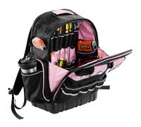 VEVOR Tool Backpack, 56 Pockets, Heavy-duty Tools Storage Organizer Work Bags with Laptop Compartment & Molded Base, Electrician Jobsite Backpack for Electrician, Repairman, and HVAC Techs