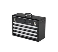 VEVOR Metal Tool Box, 20.5-inch, Portable Metal Tool Box with 4 Drawers, Small Tool Chest with EVA Liners, Ball Bearing Slide Drawers Locking & Powder Coated Finish, Multi-Function Tool Organizer