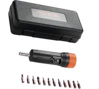VEVOR 1/4" Drive Torque Screwdriver Wrench Set | 10-70 in-lbs Torque Adjustment Range | 1 in-lb Increment Torque Screwdriver | Driver Bits Set with View Window, 12 Bits & Case, Magnetic Function