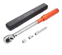 VEVOR Torque Wrench, 1/2-inch Drive Click Torque Wrench 10-150ft.lb/14-204n.m, Dual-Direction Adjustable Torque Wrench Set, Mechanical Dual Range Scales Torque Wrench Kit with Adapters Extension Rod